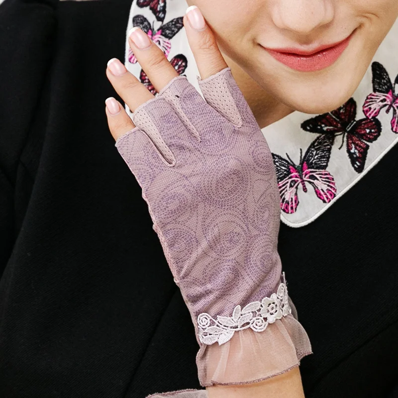 перчатки без пальцев женские митенки варежки Перчатки fingerless driving gloves