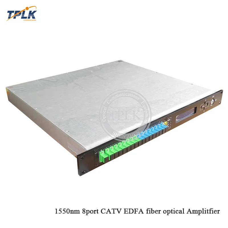 Новый CATV EDFA усилитель оптического волокна WDM 1550nm 1U/80 W 8port * 18/19dbm sc/apc sc/upc