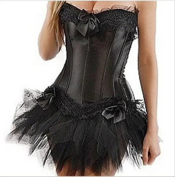Платье корсет Burlesque на бретельках готическое Бюстье юбка пачка викторианская