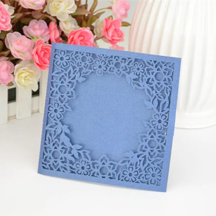 Свадебные открытки с цветами лазерной резки и антикварная имитация стиль Китай