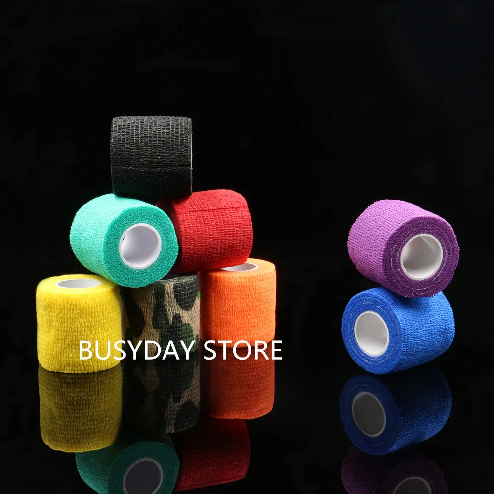 

4Pcs Tattoo Grips Cover 8 Colors 50mm Bandage Grip Cover Tattoo Accessories For Tattoo Grip Tubes For Free Shipping