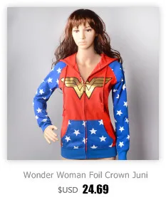 Женская толстовка с капюшоном Wonder Woman foil Crown Junior, женские свитшоты Kawaii, Женская толстовка с капюшоном аниме, женская одежда