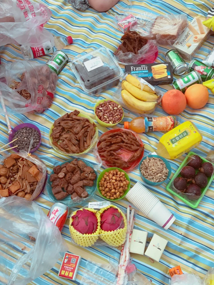 Коврик для пикника влагостойкий матрас толстый травяной открытый портативный