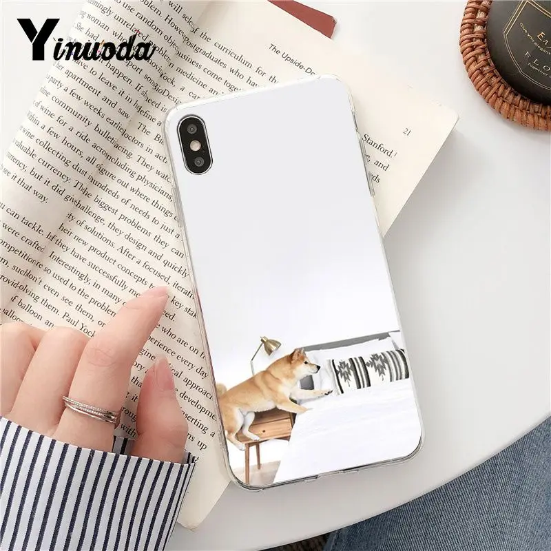 Yinuoda Шиба ину собака красочные милые аксессуары для телефона чехол iPhone 8 7 6 6S Plus X 10