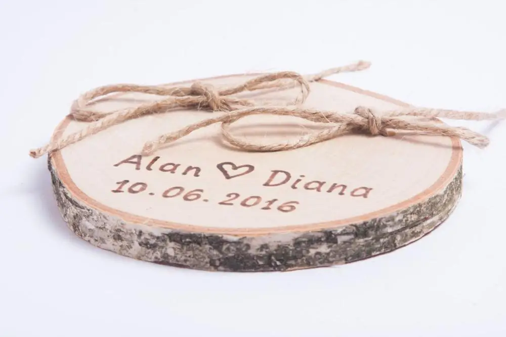 Pesonalized обручальное кольцо Подушка Альтернативная деревянная подушку держатель