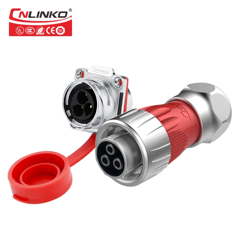 Cnlinko 3Pin 1/4 байонетный Женский штекер розетка промышленная электрическая мощность