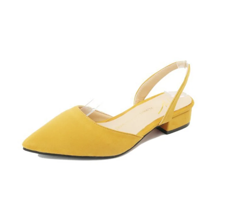 Женские замшевые сандалии XEK на плоской подошве с ремешком пятке острым носком