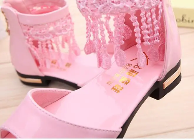 Сандалии Детские с бахромой для мальчиков и девочек босоножки принцессы в