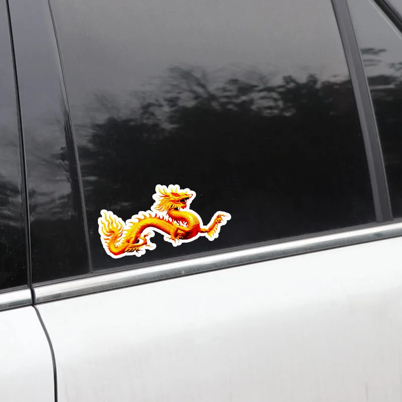 

YJZT 16CM*8CM Originality Animal Dragon PVC Car Sticker Car Decoration Decal 5-1084