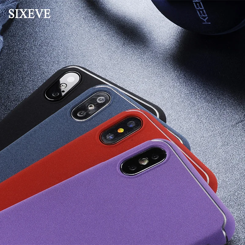 SIXEVE модный Матовый Телефон чехол для iPhone 7 8 6 S Plus X 10 SPlus 5 4 дюймов Мягкие
