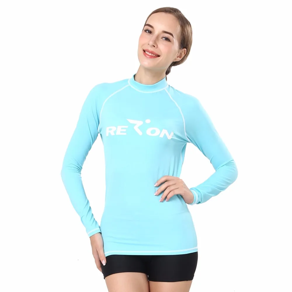 Realon женские и мужские рашгарды с длинным рукавом топ солнцезащитные рубашки UPF 50 +