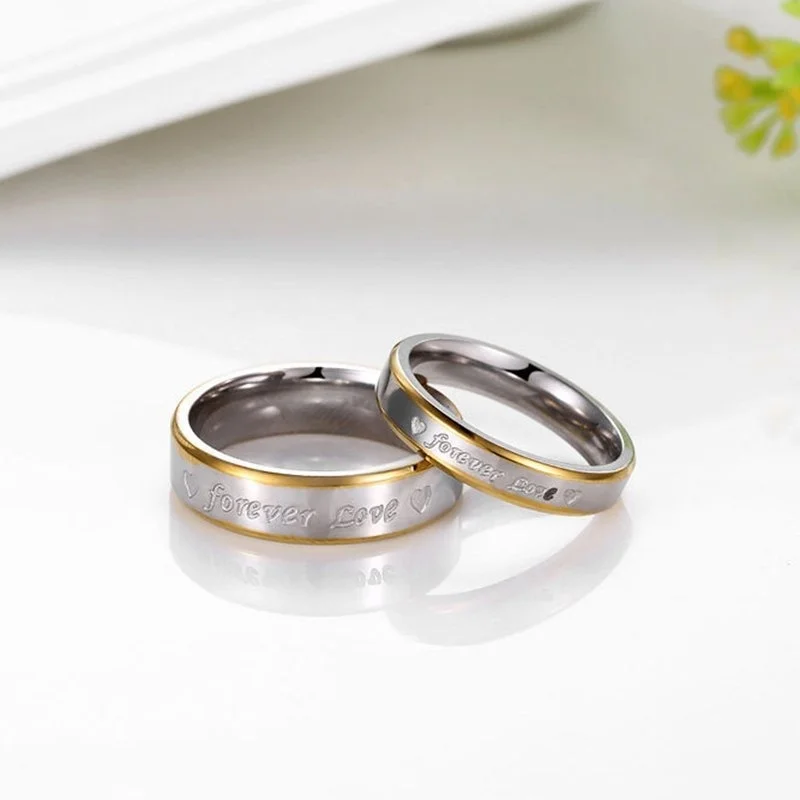 2020 обручальное кольцо золотого цвета из нержавеющей стали forever love promise ювелирное