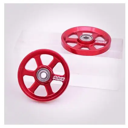 AA 2 пары 19 мм алюминиевый направляющий ролик для Tamiya Mini 4WD модель автомобиля - Цвет: AA