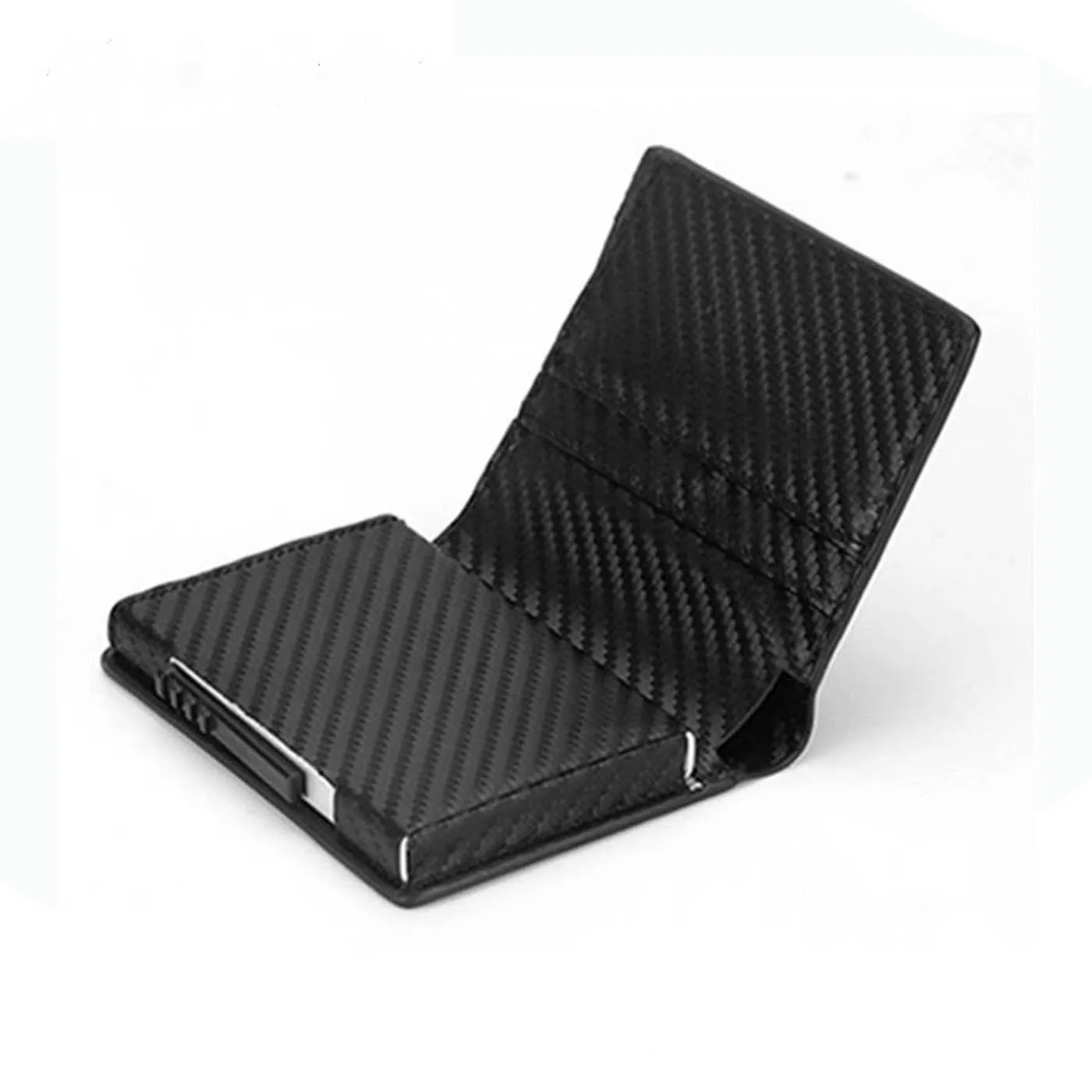 

YAMBUTO Slim Credit Card Holder Aluminum Alloy RFID Blocking Card Wallet For Men And Women PU Leather Business Holder Capacity