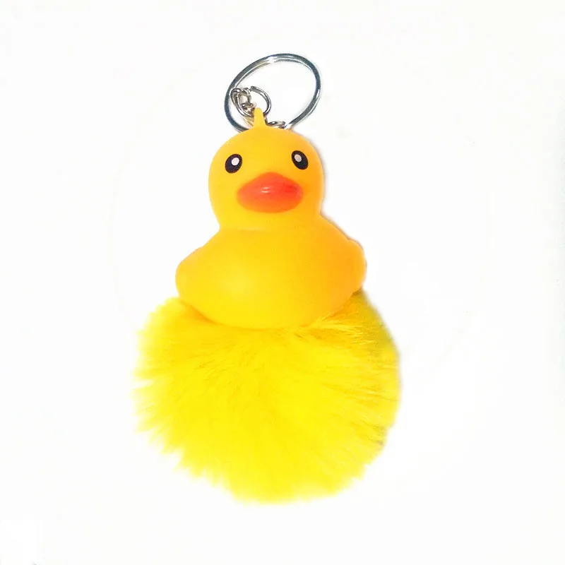Высокое качество BathDuck брелок с помпонами из мультфильмов брелоки животными 3D