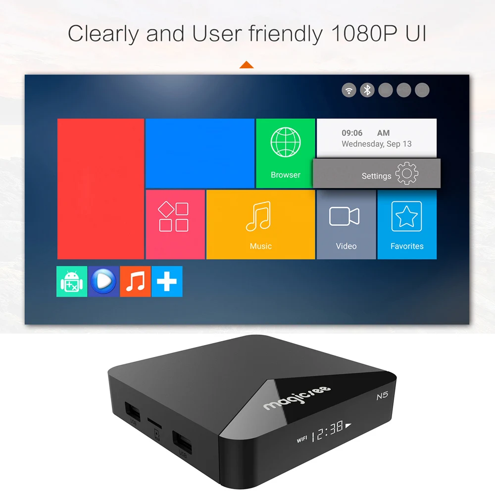 Приставка Смарт ТВ N5 Android 7.1.2 4 ядра 4K 2 + 16 ГБ ГГц|ТВ-приставки и медиаплееры| |