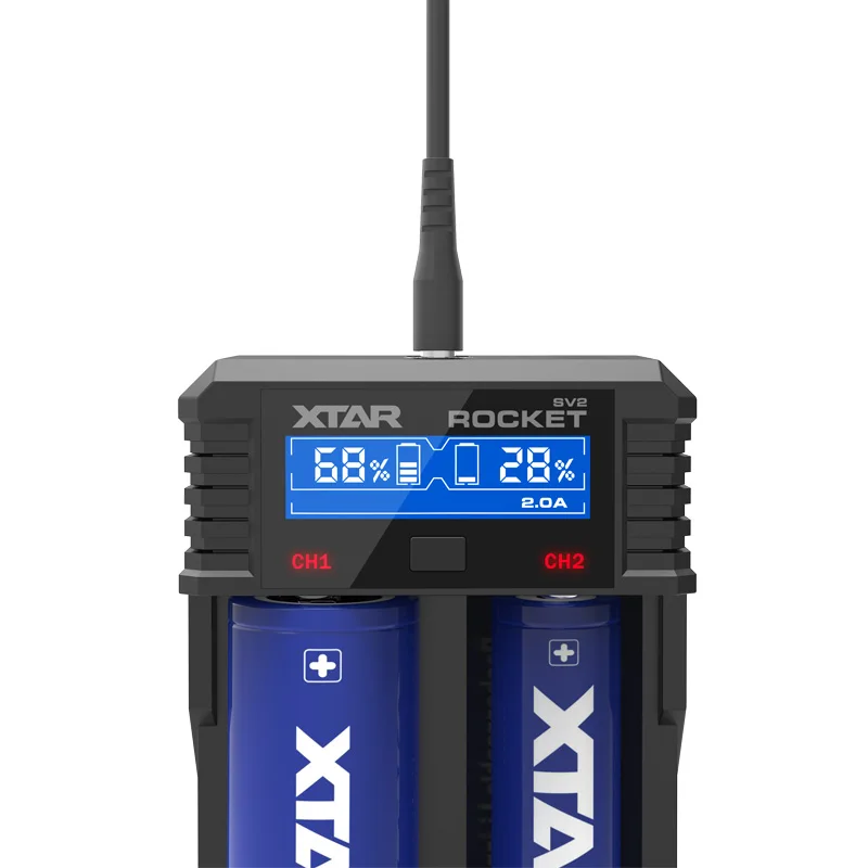 XTAR SV2 0.25a 2a Универсальный ЖК дисплей Ni MH литий ионный аккумулятор зарядное