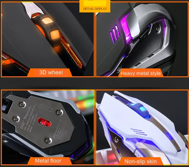 Wrangler V1 подвесной Keycap USB проводной Эргономичный Набор игровой клавиатуры и мыши с подсветкой, механический на ощупь, панель из алюминиевого сплава