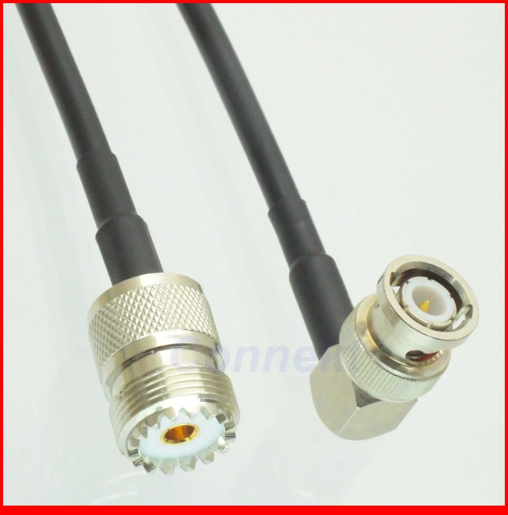 

5pcs/lot UHF female to BNC male right angle RG58 cable jumper pigtail 50cm