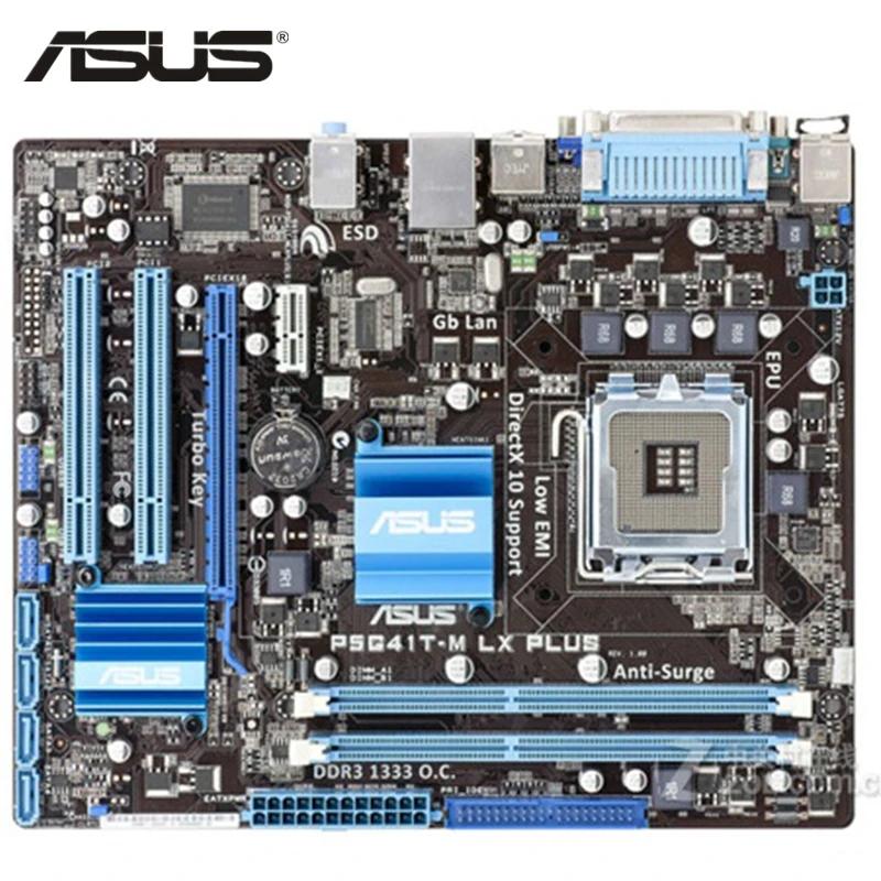 

ASUS P5G41T-M LX Plus материнская плата LGA 775 DDR3 8 ГБ для Intel G41 P5G41T-M LX Plus настольная системная плата PCI-E X16 б/у