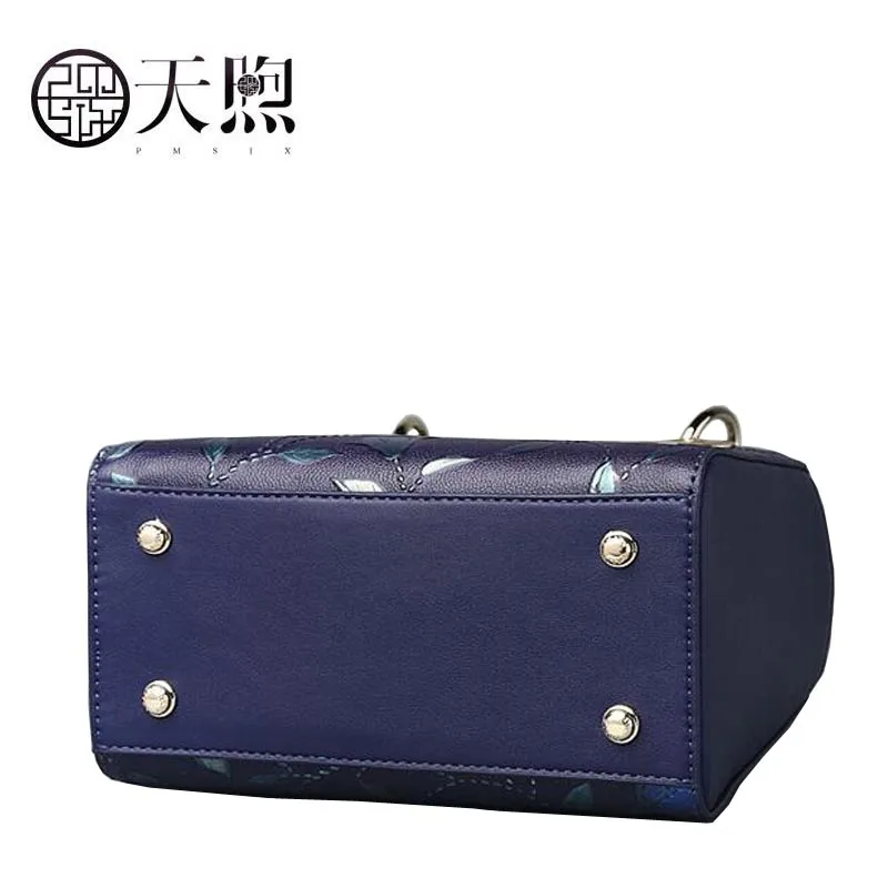 Pmsix 2020 New women Genuine Leather bag famous brand handbags Luxury Embossed small fashion leather | Багаж и сумки