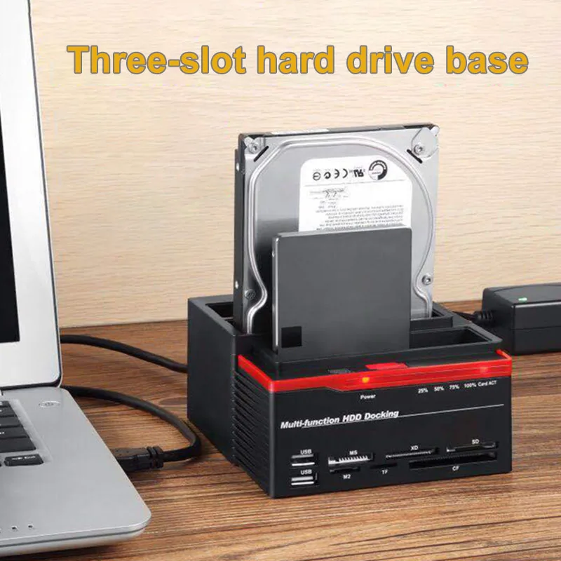 3 слота держатель жесткого диска 2 USB порта многофункциональная База для