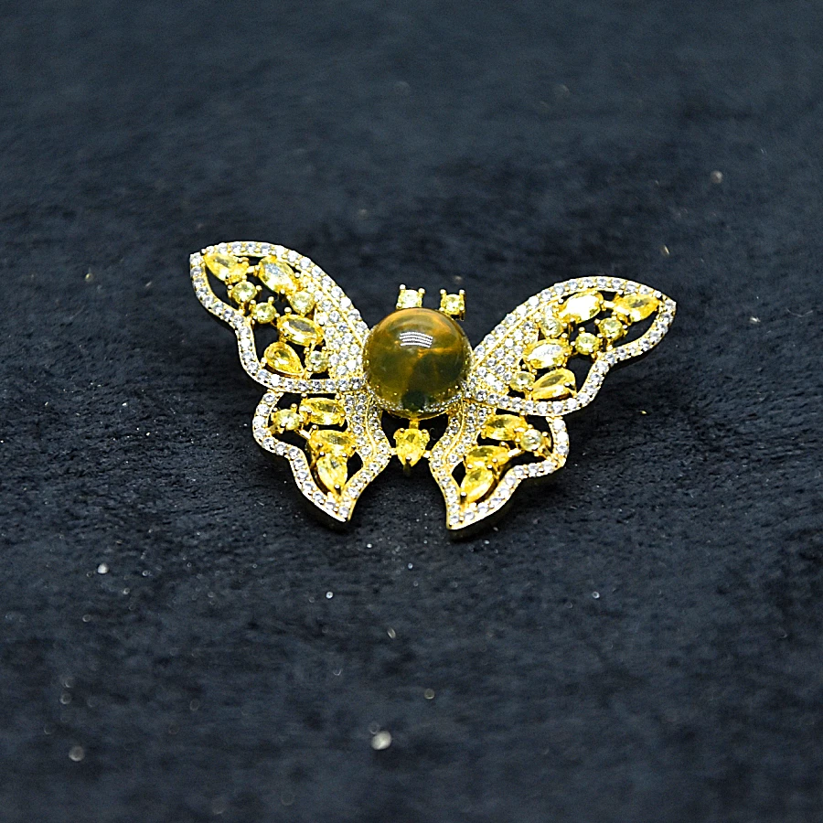 

Natural Material 32*52mm butterfly shape ladies jewelry Free Shipping