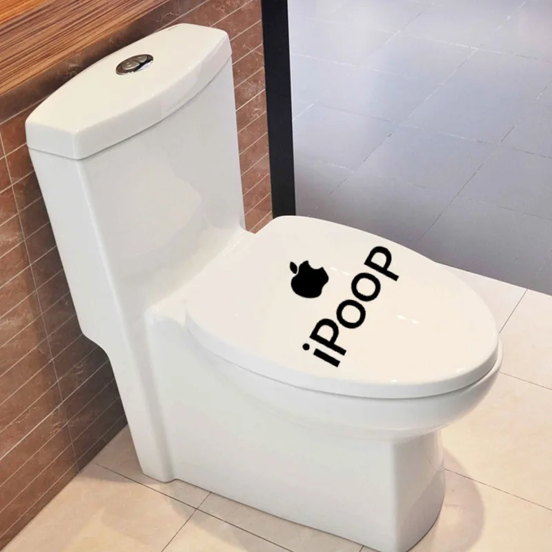 Бесплатная доставка наклейки Ipoop унитаз Декор Diy Съемная Виниловая наклейка для