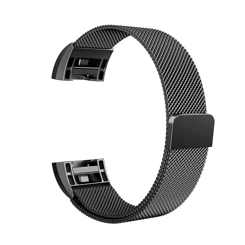 Ремешок для часов Fitbit Charge 2 из нержавеющей стали магнитный Миланский Браслет на