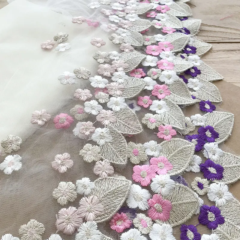 Fadesen crafts 2 года/Лот ширина 18 см вышитая золотая нить сетка кружевная ткань
