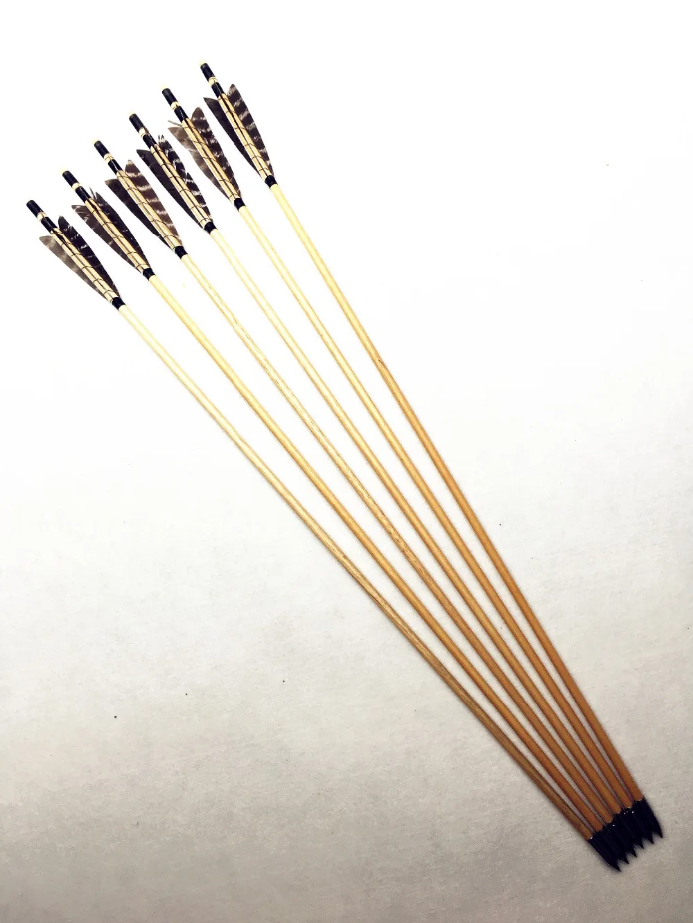 CDRIC 6 шт. стрельба из лука деревянная текстура карбональные треугольные стрелы