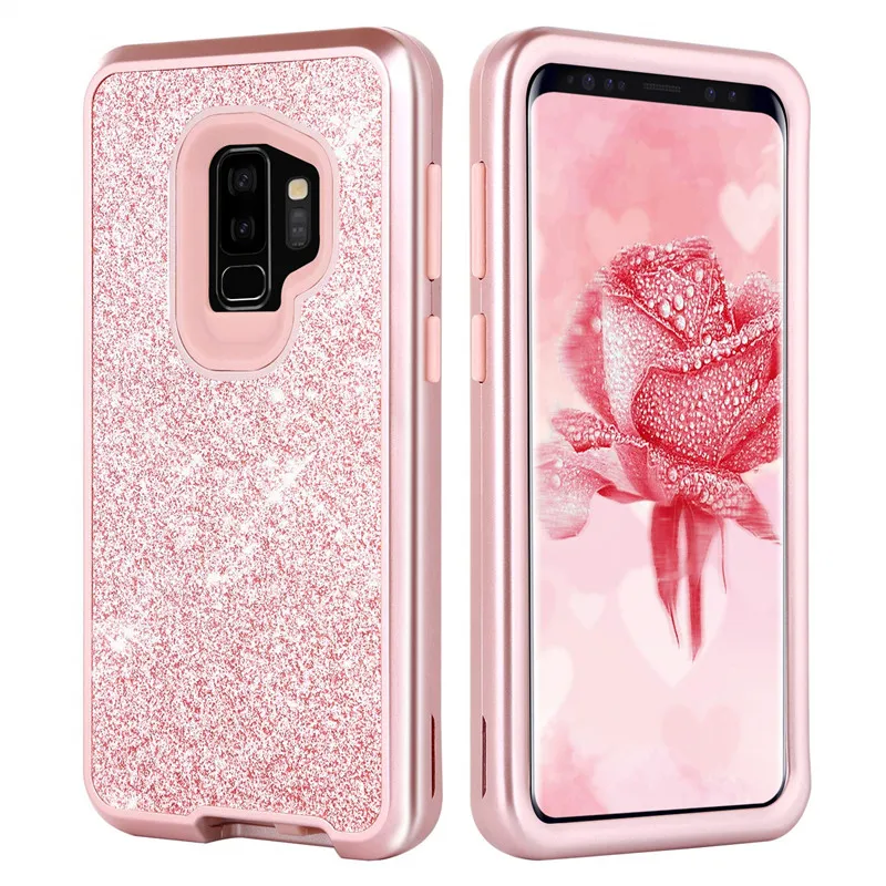 Милый блестящий чехол для Samsung Galaxy S9 S10 Plus Note 9 Роскошный чехол-Бампер Защитный