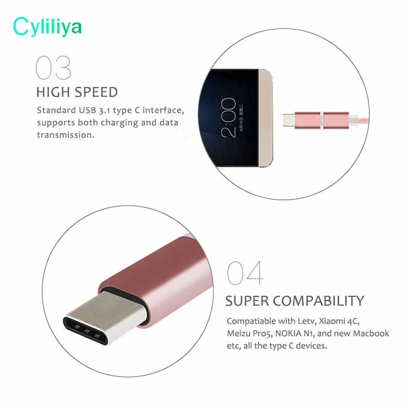 500pcs Usb Type C Adapter Micro To Usb-C 3.1 Fast For Oneplus 5t 5/Lg V30 G6/Sony Xperia Xz/Samsung Galaxy S8 Mate 10 9 | Мобильные