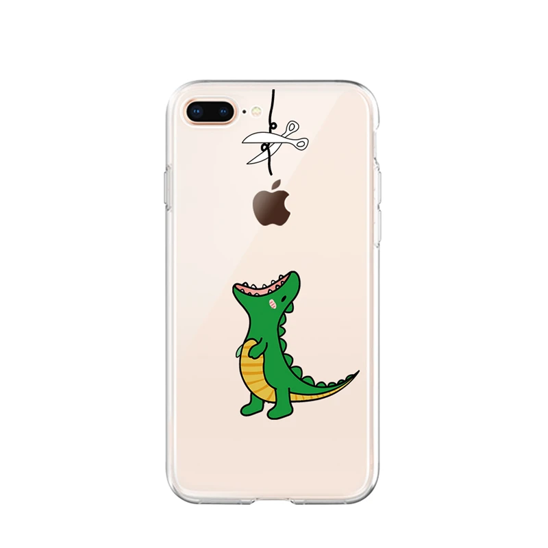 01 Чехол с милым узором для iPhone XS Max XR 11 Pro Max Модный прозрачный мягкий чехол из ТПУ для iPhone X 10 8 7 6S Plus 5 5S SE 11 - Цвет: 01