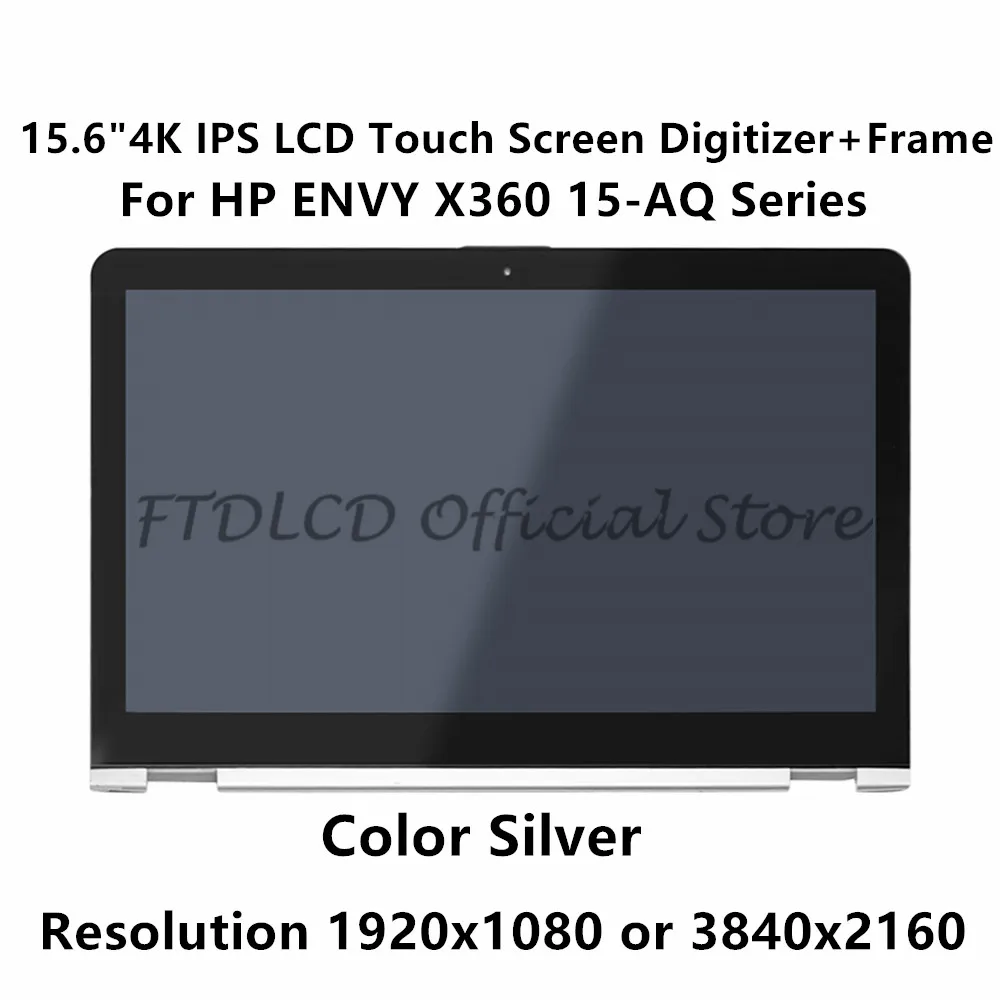 FTDLCD 15 6 &quot4 K IPS LCD сенсорный экран дигитайзер + рамка для HP ENVY X360 aq серии aq001nx aq002ng