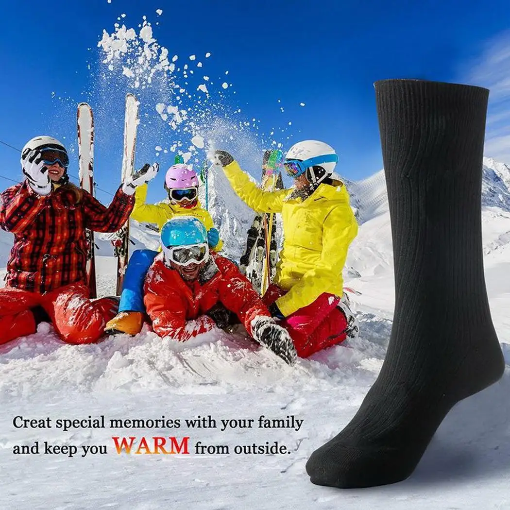 Unisex Foot Warmer Warming Sock Battery about 50 Degrees Toe Back Power Casual Solid Heated Winter Socks | Спорт и развлечения