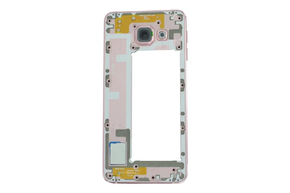 Задняя крышка корпуса для Samsung Galaxy A3 2016 SM-A310 серого/золотого цвета задняя средняя