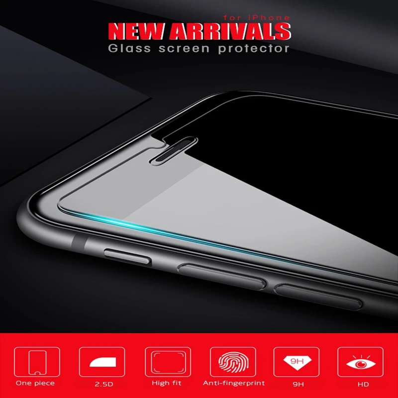 Прозрачное закаленное стекло для iPhone 11 Pro XS MAX XR X 8 7 6 6s Plus защита экрана Передняя