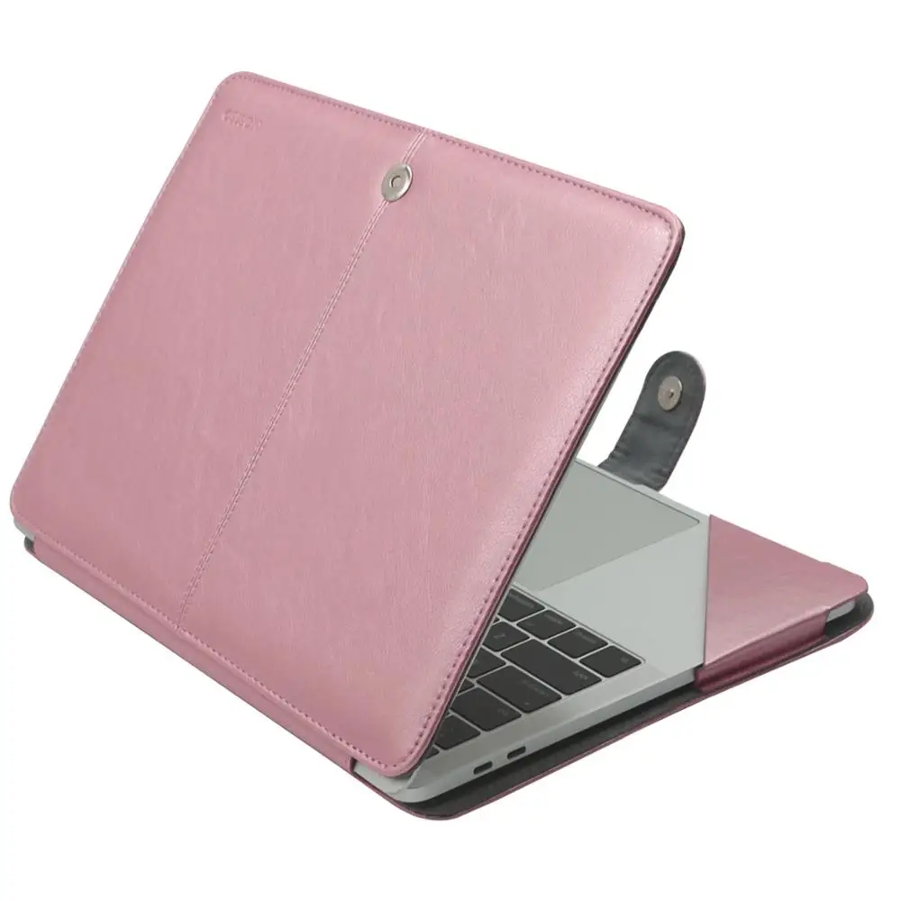 Rose Gold Чехол для ноутбука MOSISO из искусственной кожи для MacBook Air 13 дюймов A1932 чехол для Mac Book New Pro 13 с сенсорной панелью A1706/A1708 - Цвет: Rose Gold
