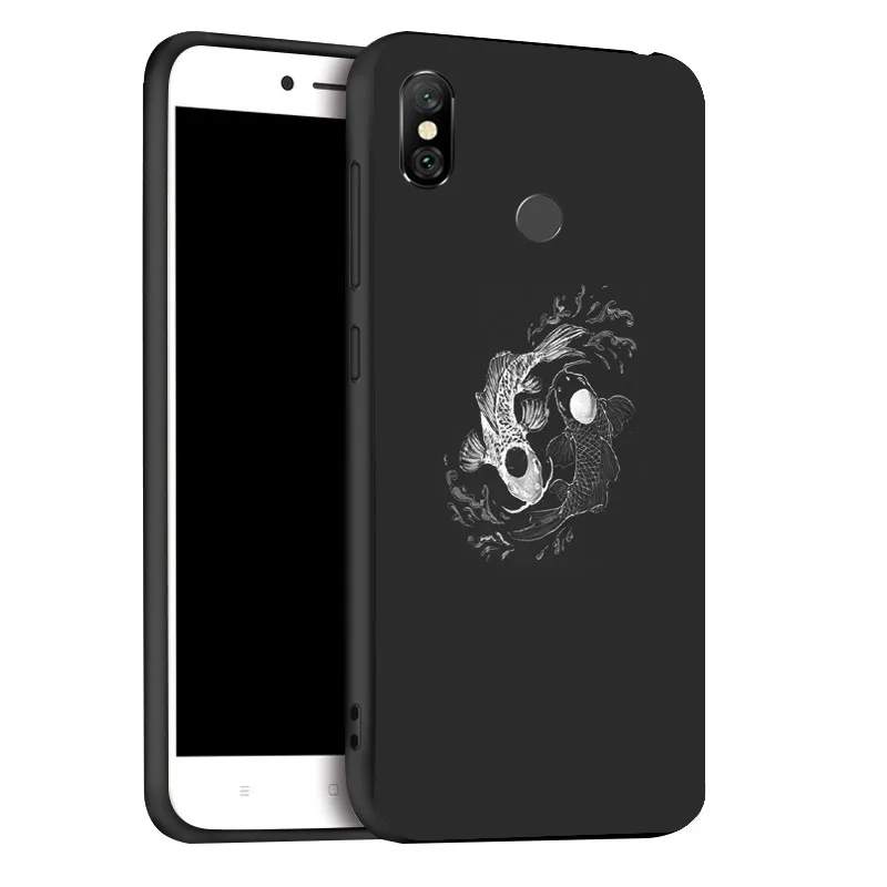 3D окрашенный матовый чехол для Xiao mi Red mi Note 6 Pro Чехол s мягкий черный чехол для Xiaomi mi 8 SE A2 Lite PocoPhone F1 бампер