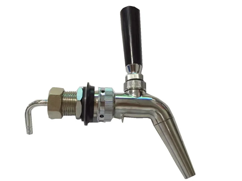 Кран для пива из нержавеющей стали полированный хромированный пивоваренный кран