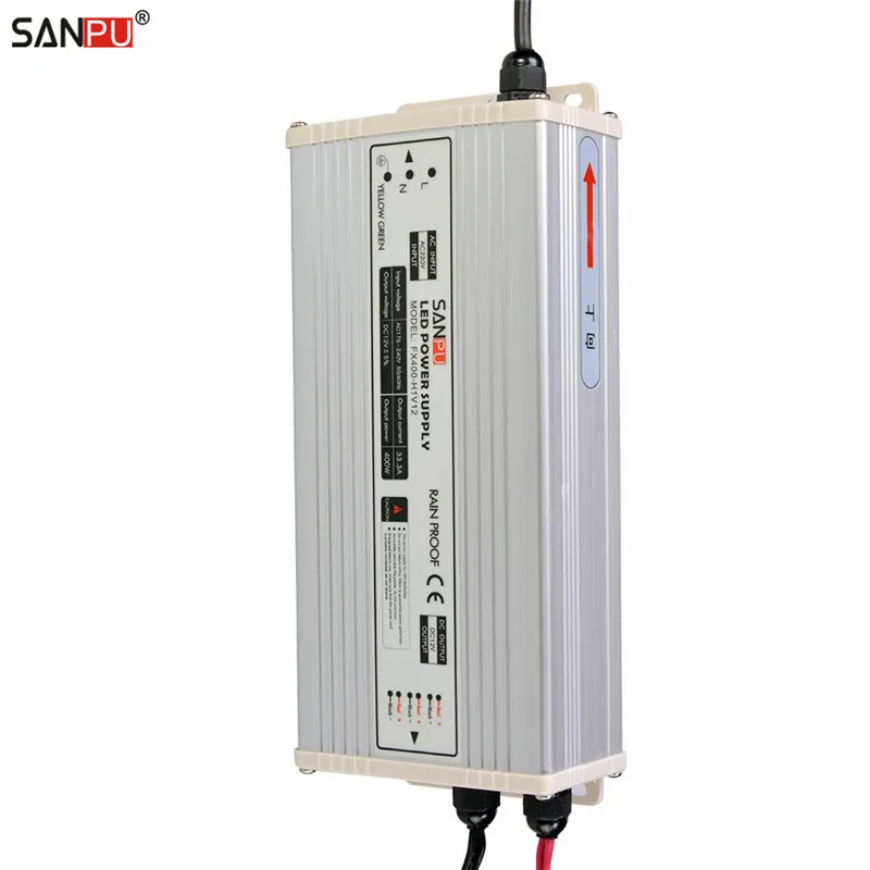 SANPU LED адаптер питания 400 Вт 12 В переключатель для драйвера 220 110