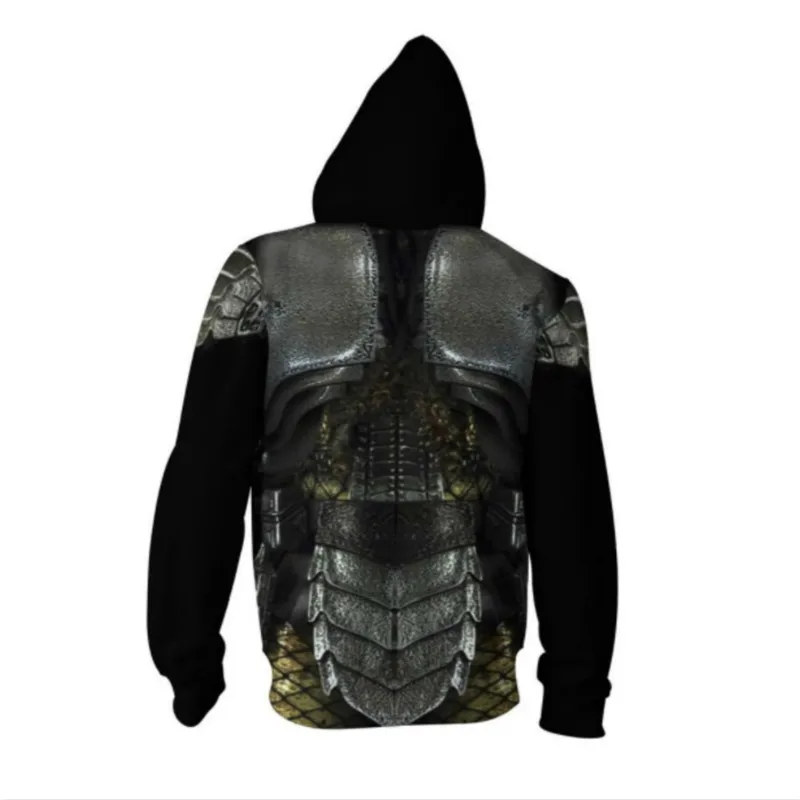 Для мужчин и женщин с длинным рукавом Alien Vs Predator 3D принт Косплей Costum повседневные толстовки куртки на молнии толстовки уличная одежда пальто Топы