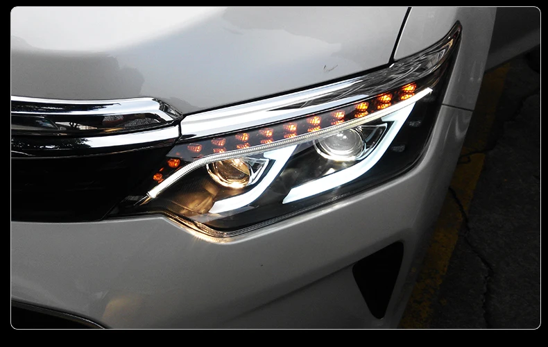 Doxa автомобильный Стайлинг для Toyota Camry V55 светодиодный фонарь- год новые фары ближнего света drl Объектив двойной луч H7 HID Xenon