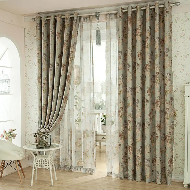 Шторы s для жизни Обеденная Спальня сельских Американский Новый печати оттенок
