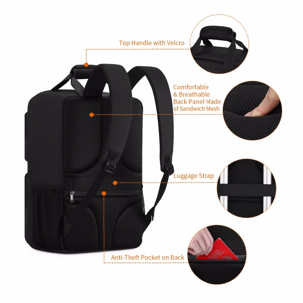 Gonex 35L дорожный рюкзак для ноутбука большая сумка через плечо с несколькими