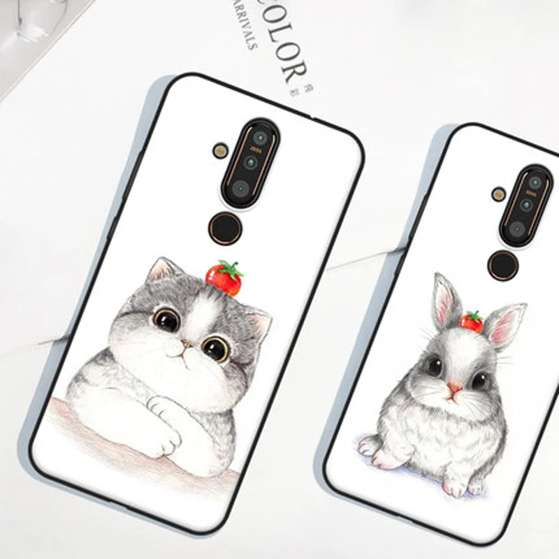 Чехол в стиле ретро для Nokia 8 1 plus мягкий чехол телефона + защитный чехлы Nokia8.1