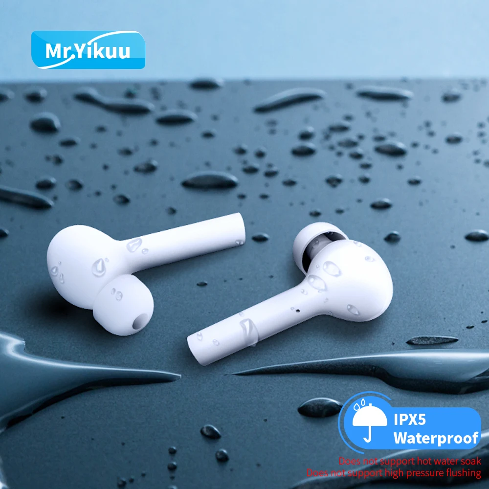 Наушники с глубоким басом, Bluetooth 5,0, беспроводные наушники, бинауральные звонки, IPX5, водонепроницаемые, с микрофоном, зарядная коробка для huawei, iPhone, sony