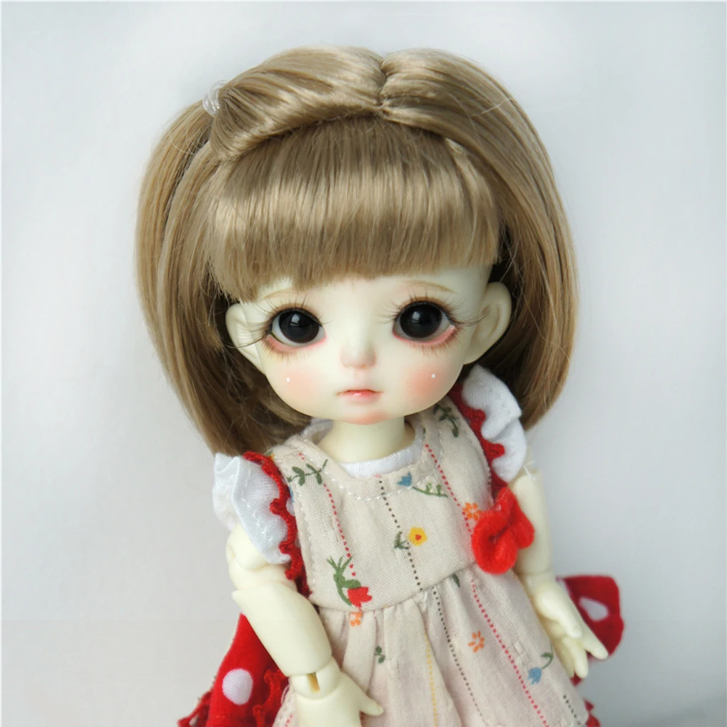 1/8 BJD кукла кудрявый парик Лен Цвет шиньон для DZ как прическа делая поставки|Куклы|