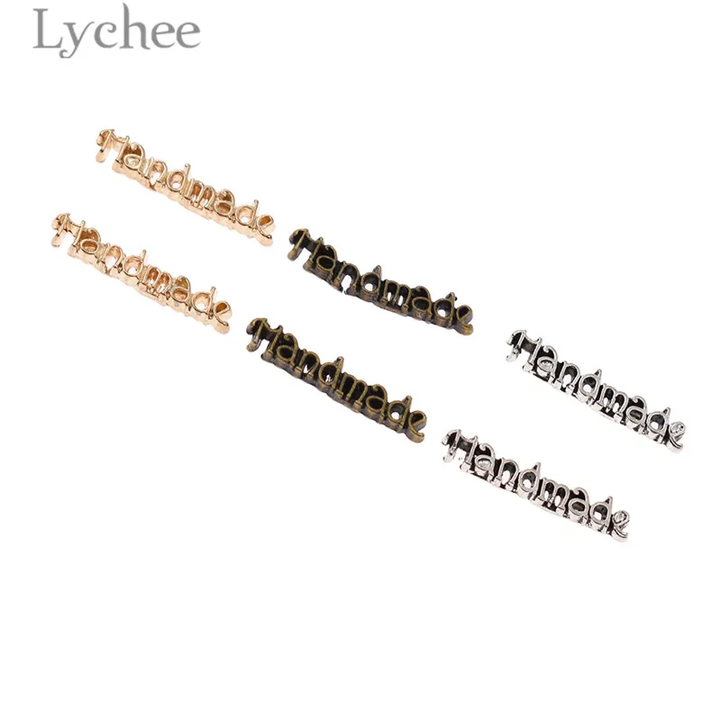 Lychee Life 100 шт. этикетки из сплава ручной работы золотые серебристые бронзовые